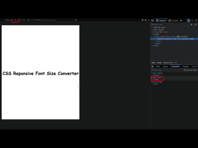 css responsive font size converter |  Responsive font-size without media query