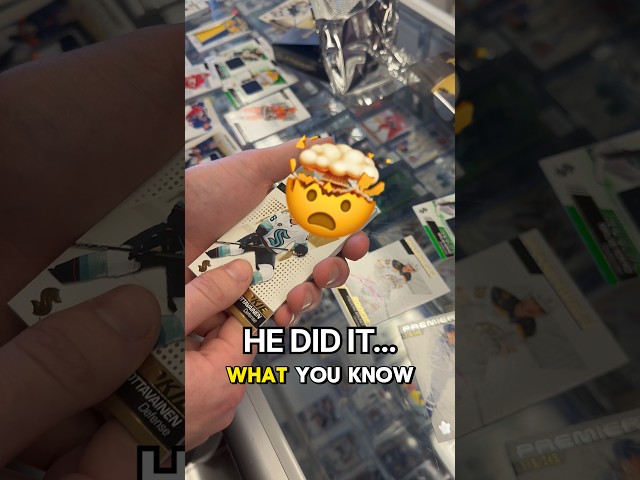 CRAZY PULL!!🤯HE DID IT… calling his shot!💥 #hockeycards