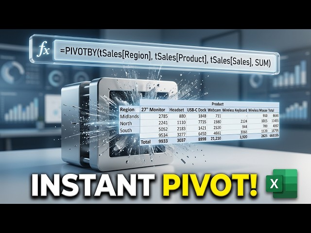 Excel PIVOTBY: Create an Instant Summary with ONE Formula!