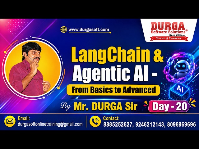 LangChain & Agentic AI - From Basics to Advanced tutorials || Day - 20 || by Mr. DURGA Sir