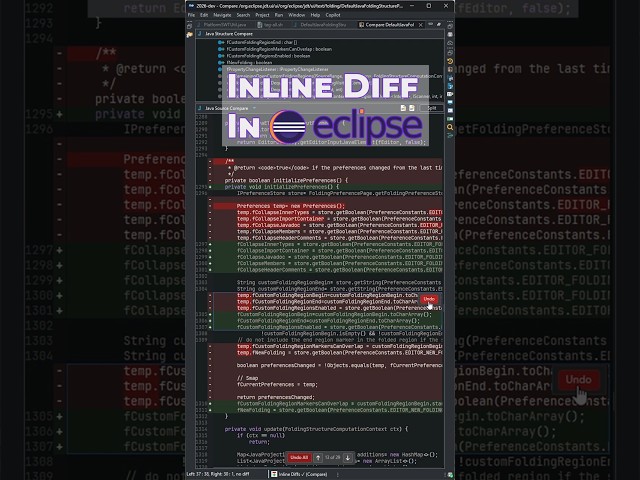 Inline Diff in Eclipse with MyEclipse 2026 #eclipse #java