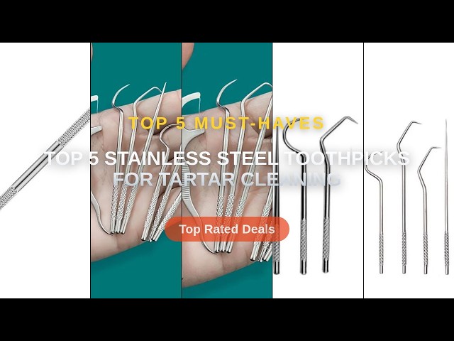 Cheap & Best Top 5 Stainless Steel Toothpicks For Tartar Cleaning Unboxing & Review - 7pcs/set Stain