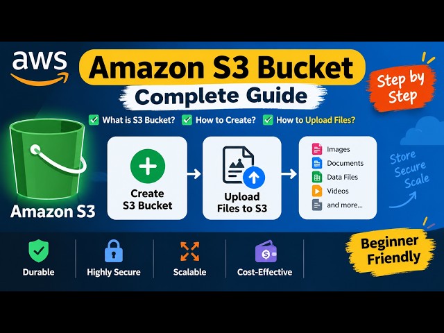 🔥 Amazon S3 Tutorial for Beginners | Create S3 Bucket & Upload Files Step-by-Step