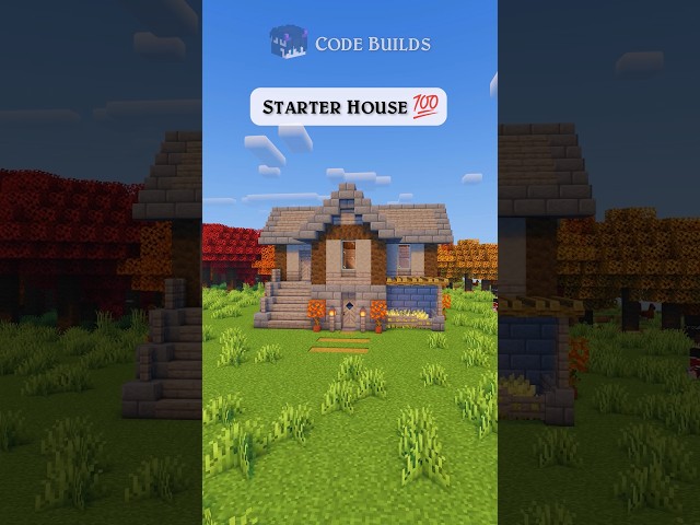 Starter House Tutorial for Build💯#minecraft #minecraftbuilds