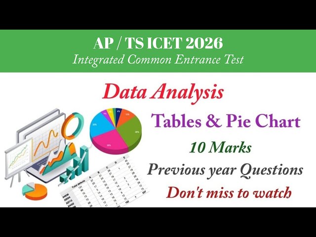 Data Analysis || All Models || AP/TS ICET 2026 || Tables || Pie Chart | Easy Explanation || 10 Marks