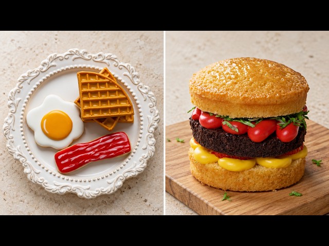 Food Inspired Cake Decorating 🎂🍔 Sweet Creations With a Twist