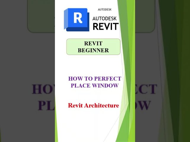 Perfect place Window #revitarchitecture #bim #revittutorial #architecture #revittamil #revit #3dmod