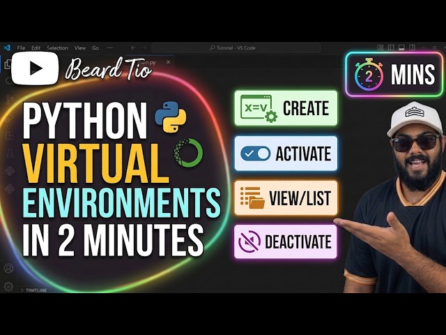 Python Virtual Environments in 2 Minutes ⚡ (Create, Activate, Deactivate)