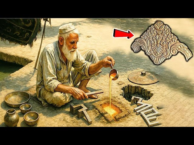 Process of Making Molten Glass Transform Into a Stunning Aluminum Decorative Replica By Old Man