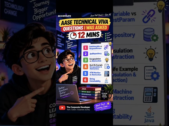 AASE Technical Viva Questions I Was Asked! 🎯 | 12 Minutes | Java Full Stack + Gen AI #shorts #music