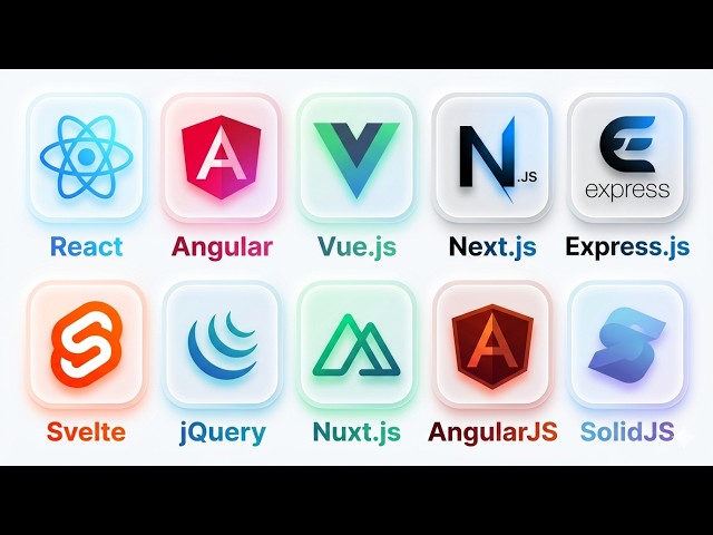 Every Javascript Framework Explained | React | Angular | Next | Express | Solid |  jQuery & Vue JS.
