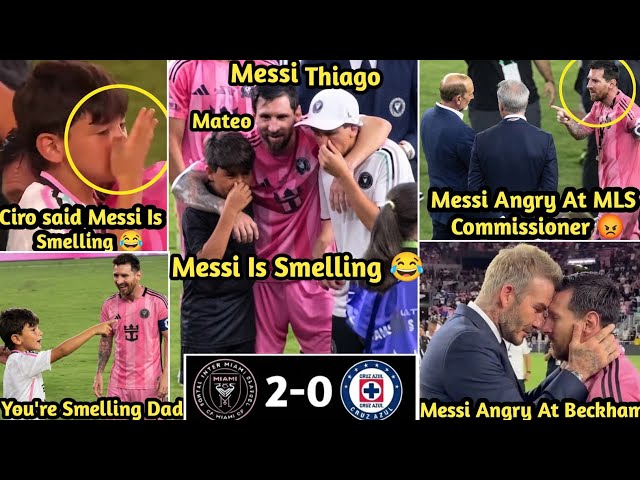 Messi children Said Messi is Smelling After Winning Campeones Cup 😂 - Messi Angry At Beckham & MLS 