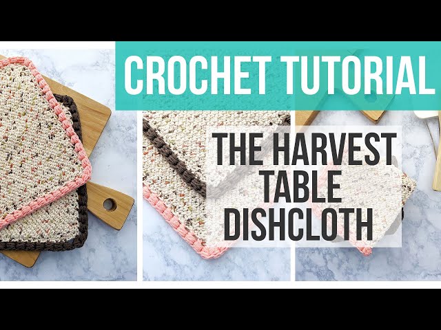 C2C MOSS STITCH DISHCLOTH | Harvest Table Dishcloth | Crochet Dishcloth Tutorial | Just Be Crafty