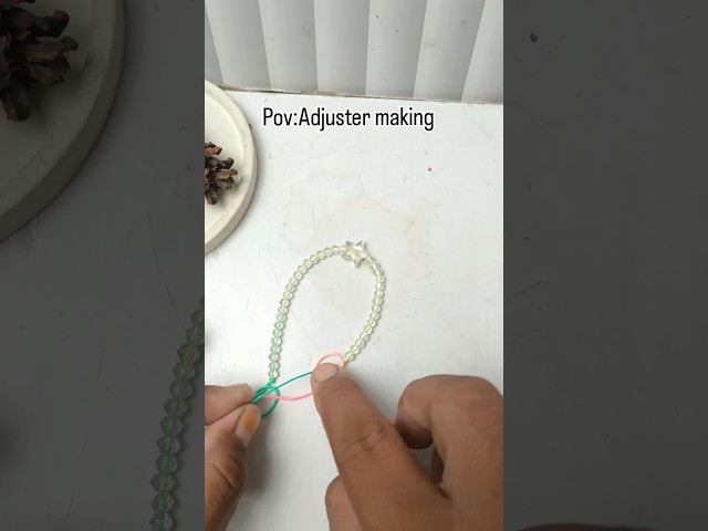 adjuster making tutorial #beadedbracelet #macramebracelet #shprts