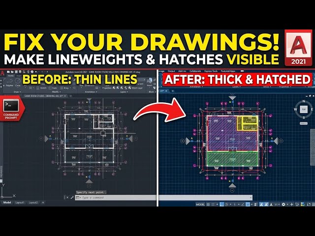 How to Increase Line Thickness in AutoCAD | Lineweight, Polyline Width & Layout Viewport Tutorial