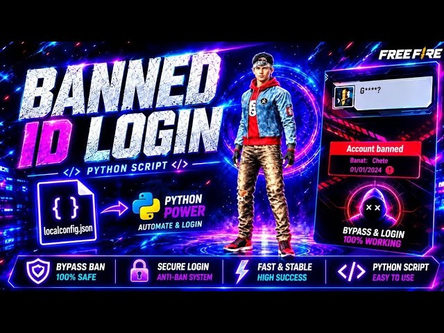 BAN ID LOGIN METHOD 🤯 || UNBAN FREE FIRE ID | PERMANENT BAN ID LOGIN GLITCH ⚡BAN ID LOGIN F