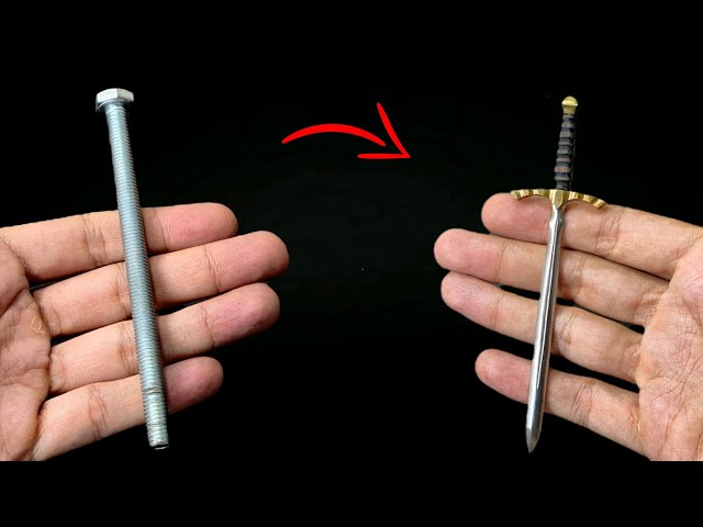 I Made a Sword From a Single Bolt! ⚔️ UNBELIEVABLE Transformation! #diyprojects 