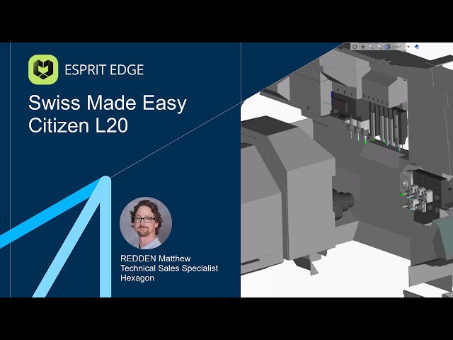 Swiss CNC Programming Made Easy | Citizen L20 Demo with ESPRIT EDGE