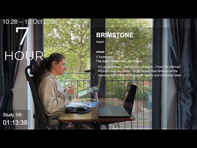 12-Hour LIVE Study/Work With Me 🎓 | Cozy UK Ambience | Custom Pomodoro Timer