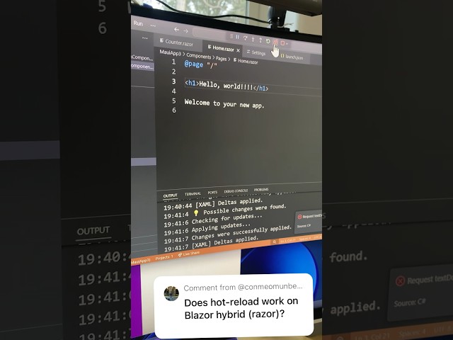 VS Code C# & Razor Hot Reload for .NET, .NET MAUI, Blazor Hybrid!!!!! #dotnet #vscode