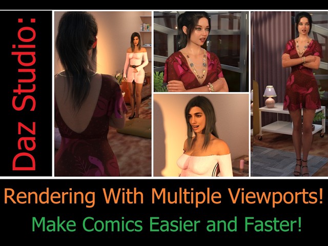 Use Multiple Daz Studio Viewports to Plan a Comic Scene!
