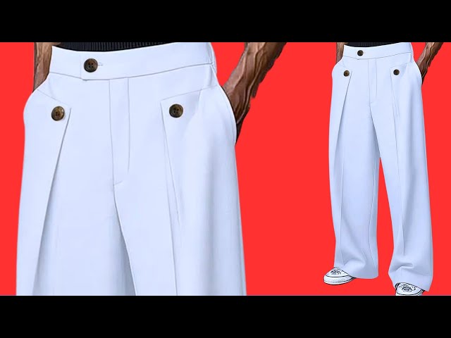 Dart manipulation, how to cut and sew a pleated pant step by step tutorial for beginners, trouser 