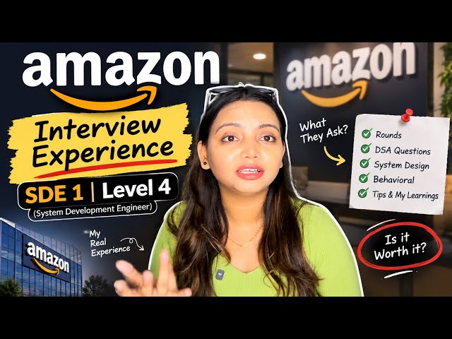 Amazon Interview Experience | SDE1 Level 4 interview Experience | Faang Interview Experience