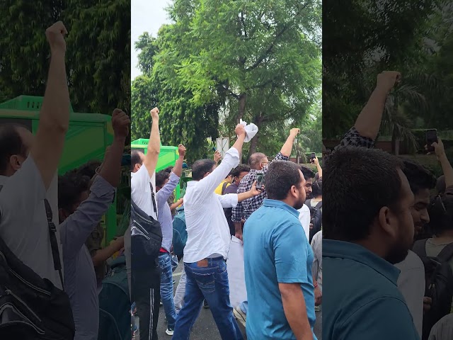 Beginning of 20th july peaceful protest from rajiv chowk metro station #protest #cjp #education