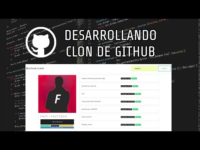 Desarrollando Clon de Github con Javascript Orientado a Objetos, Nodejs, Webpack, Bootstrap 4 y más