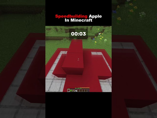 Speedbuilding Apple In Minecraft #minecraft
