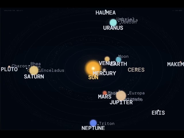 Solar System — 60-Second p5.js Animation
