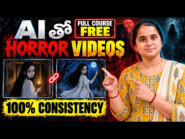 Make Viral AI Horror Stories in Minutes | Complete Course 2026 | Horror AI Videos Ela Cheyali?