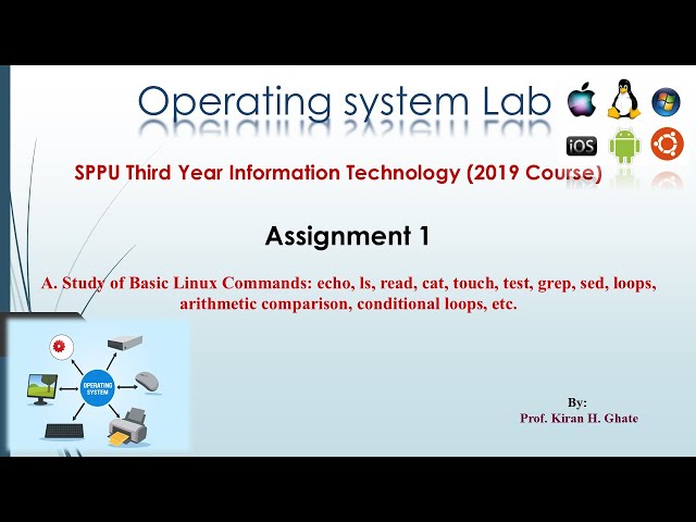 OSL Practical 1A :Basic Linux Commands: echo, ls, read, cat, touch, test, grep,sed etc