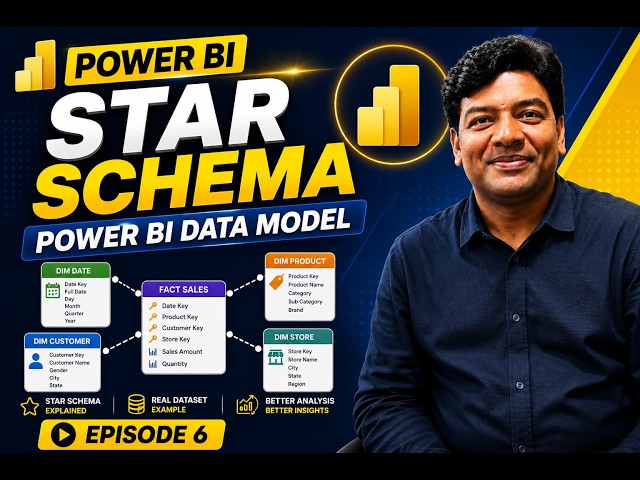 Power BI Data Modeling: Fact vs. Dimension Tables & Star Schema - Episode 6