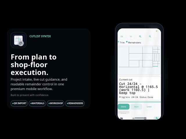 CutList Syntix — Smart Offline Cut Optimization for Workshops