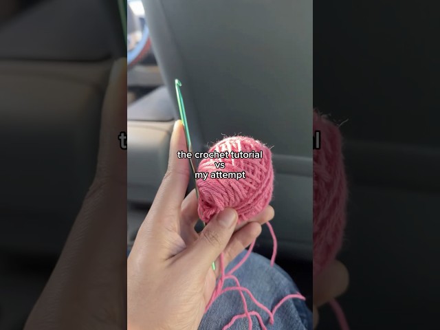 crochet tutorial vs my attempt! #crochet #crocheting #crocheter #tutorial