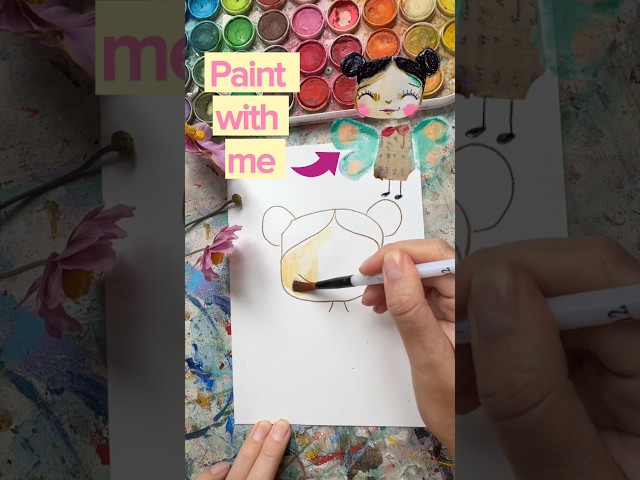 Paint cute fairy with me #tandiart #fairy #paint #art