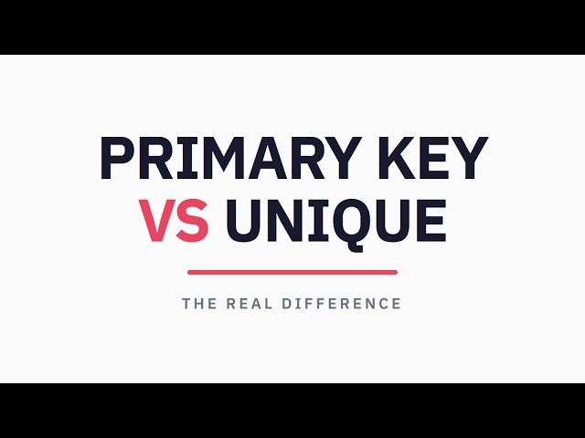 PRIMARY KEY vs UNIQUE: What's Actually Different? (Postgres, MySQL, SQL Server)