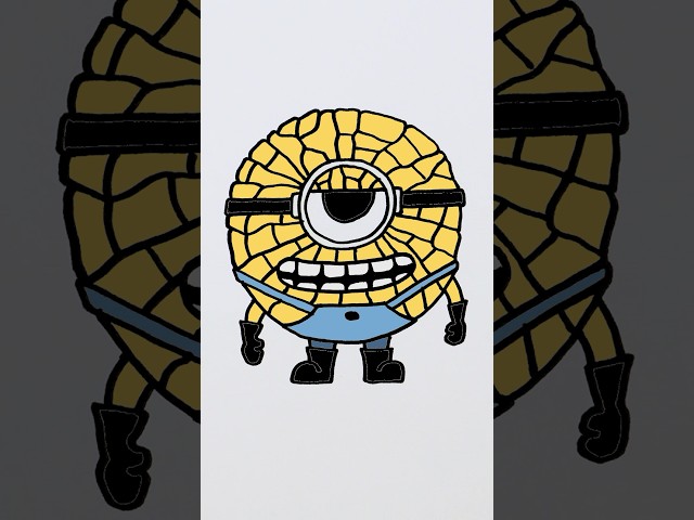 Drawing Mega Minion Jerry! Despicable Me 4  #shorts #drawing #art #viral