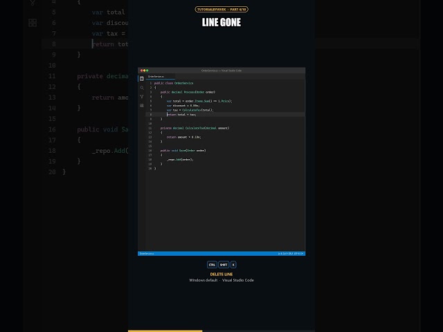 Ctrl+Shift+K in VS Code: Delete a Line Fast || Delete a Whole Line in VS Code. No Selecting.