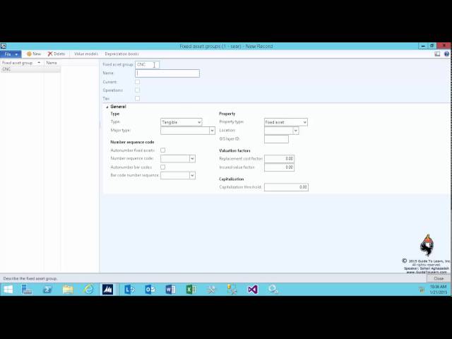 Fixed Assets Setup and Management in Microsoft Dynamics AX 2012 R3