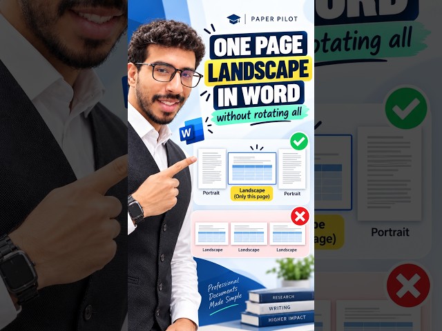 How to Make One Page Landscape in Microsoft Word Without Changing the Rest
