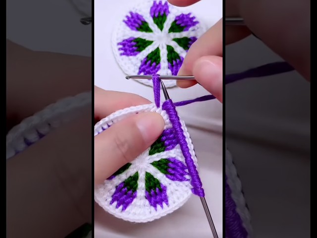 Step-by-Step Floral Coaster Needle Edge Binding Tutorial