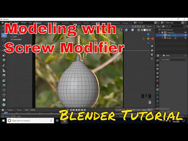 Blender Tutorial - Modeling with Screw Modifier Rees3D.com