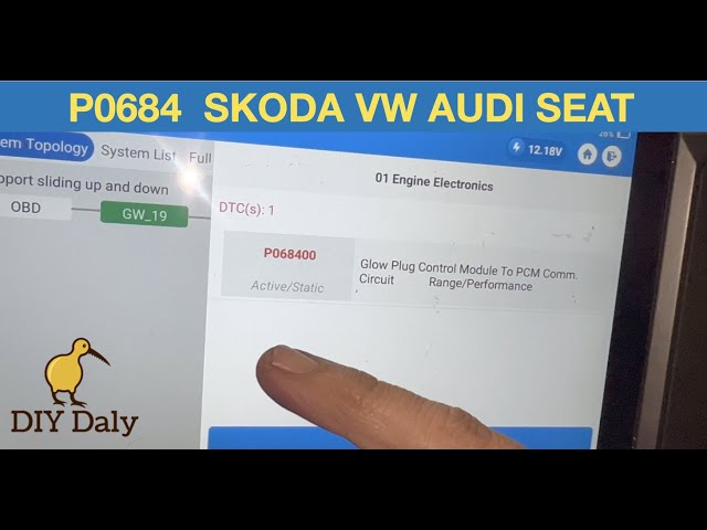 P0684 fault code on a Skoda Kodiaq - glow plug control module *FIXED*
