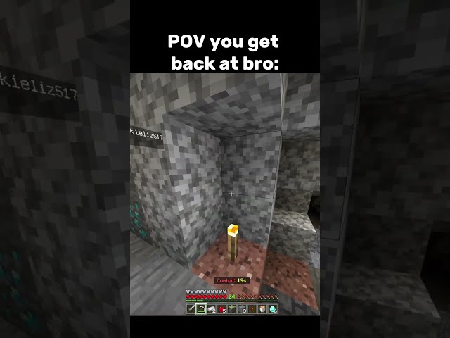 POV you get back at bro: #minecraft #gaming #funny #bedrock