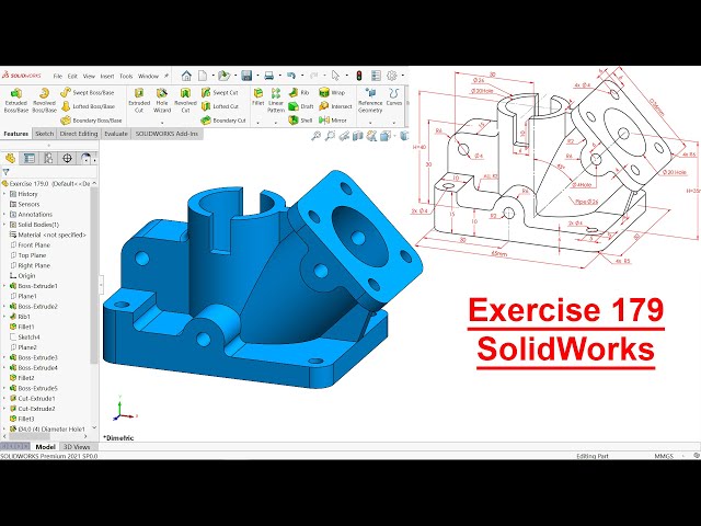 SolidWorks tutorial Exercise 179
