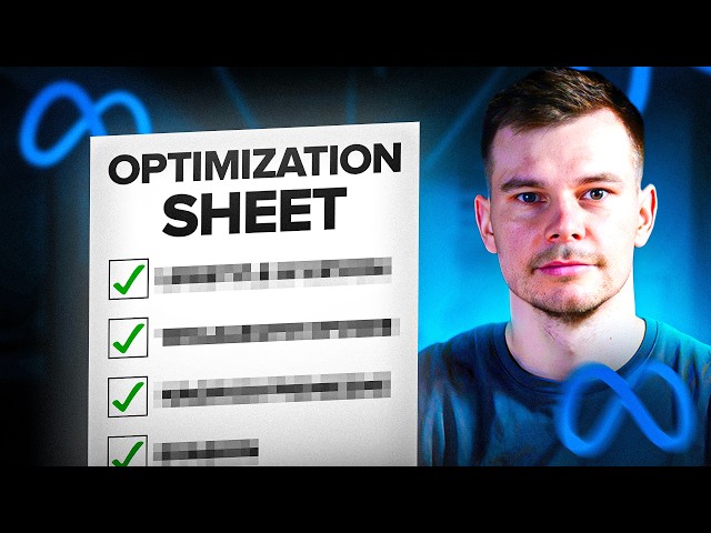My Meta Ads Optimization Sheet for Scaling Ecom Profitably