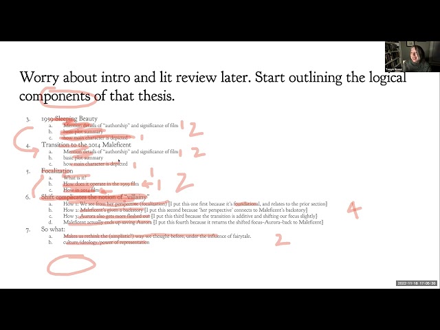 Organizing for longer essay