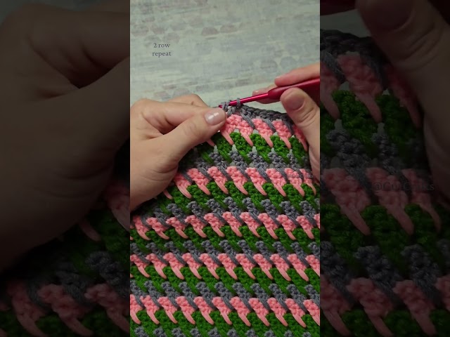 Cross DC Stitch 2 Row Repeat Lace Crochet Pattern | Crochet Stitches #crochettutorial #easycrochet